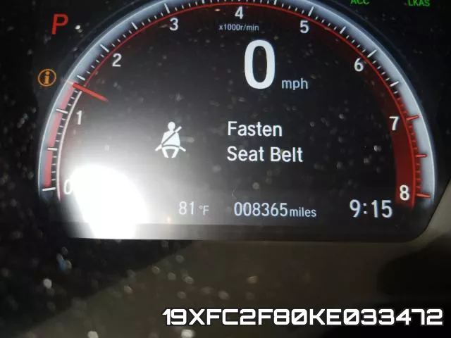 19XFC2F80KE033472 фото 9