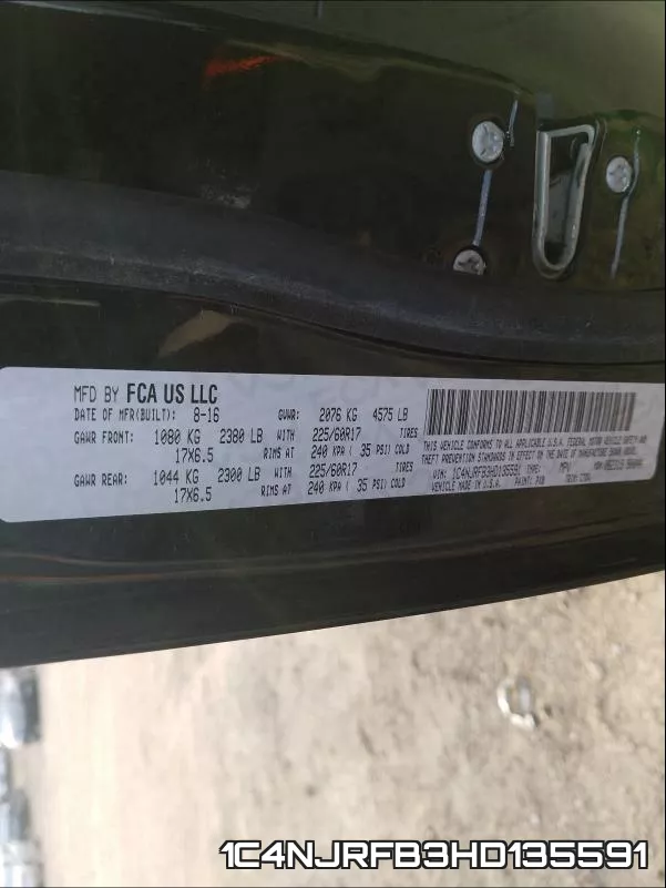 1C4NJRFB3HD135591 фото 2