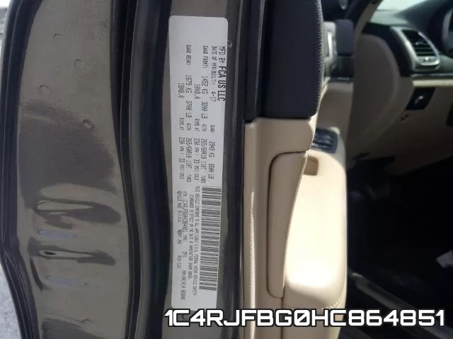 1C4RJFBG0HC864851 фото 2