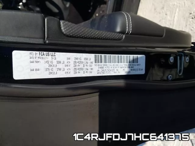 1C4RJFDJ7HC641375 фото 2