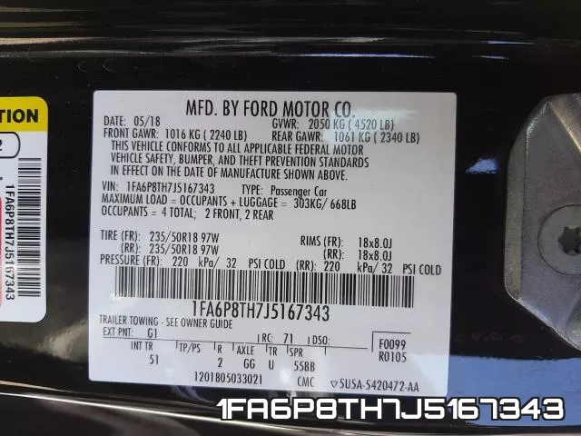 1FA6P8TH7J5167343 фото 2