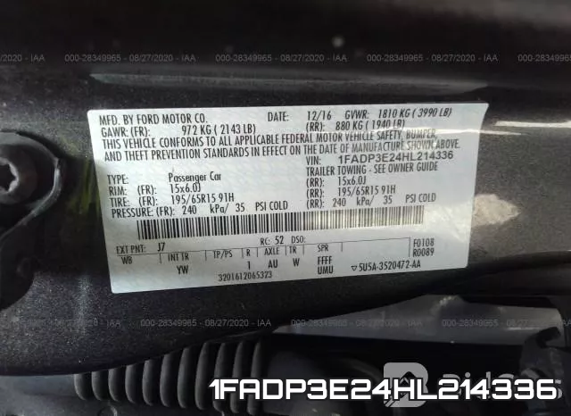 1FADP3E24HL214336 фото 9
