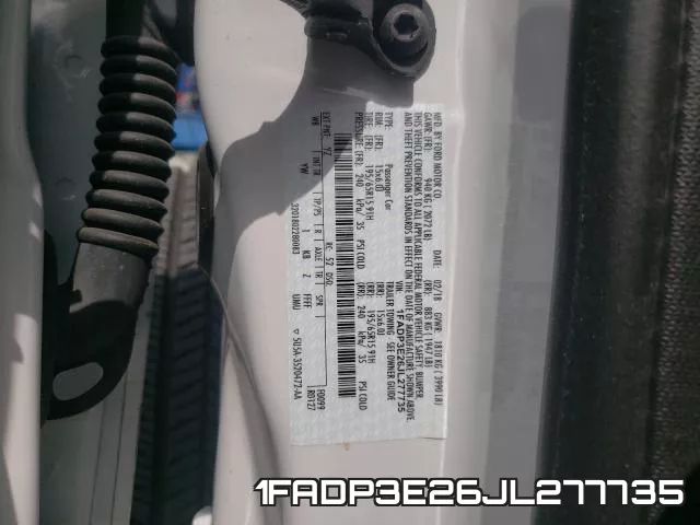 1FADP3E26JL277735 фото 2