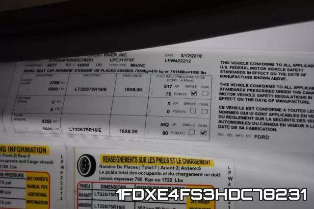 1FDXE4FS3HDC78231 фото 2