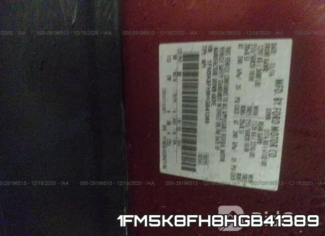 1FM5K8FH8HGB41389 фото 10