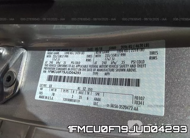 1FMCU0F79JUD04293 фото 6