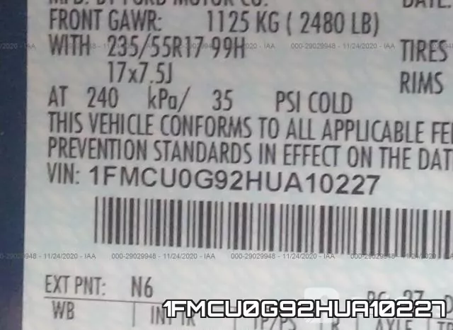 1FMCU0G92HUA10227 фото 10