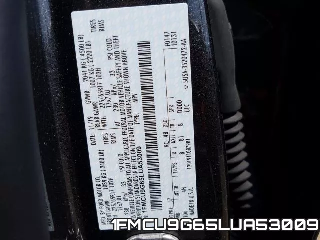 1FMCU9G65LUA53009 фото 2