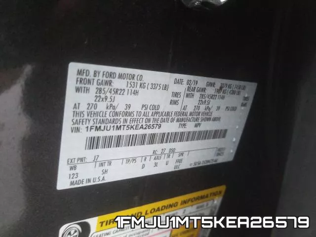 1FMJU1MT5KEA26579 фото 2