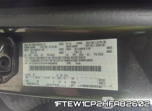 1FTEW1CP2HFA82602 фото 10