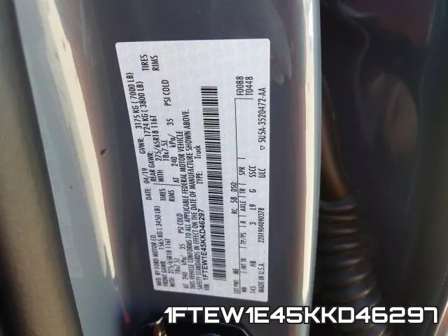 1FTEW1E45KKD46297 фото 2
