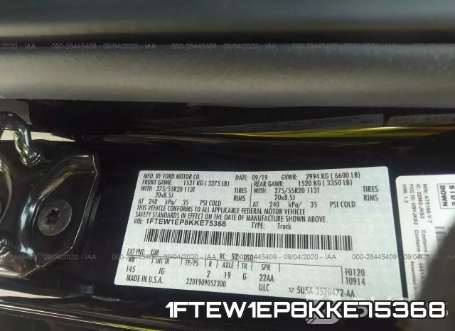 1FTEW1EP8KKE75368 фото 10