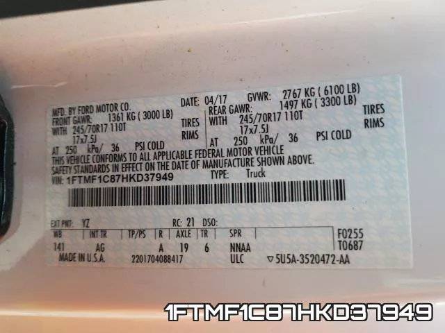 1FTMF1C87HKD37949 фото 2