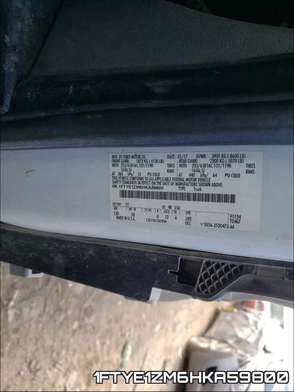 1FTYE1ZM6HKA59800 фото 2