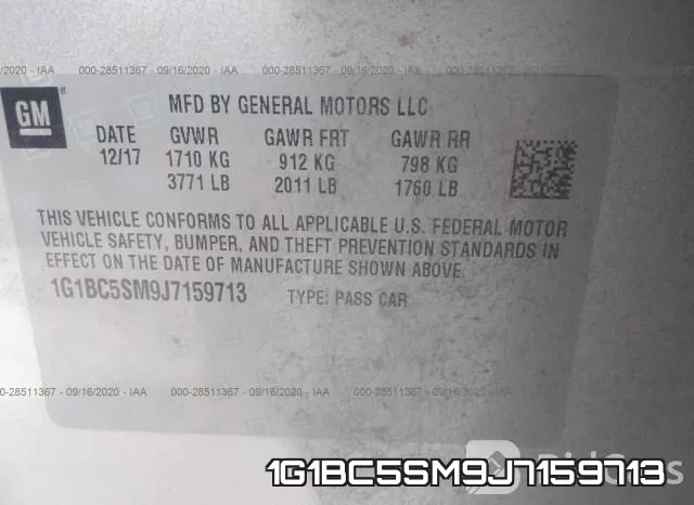 1G1BC5SM9J7159713 фото 7