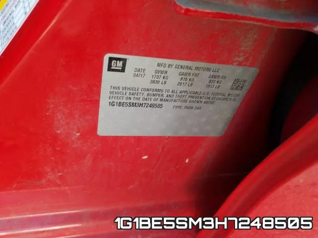 1G1BE5SM3H7248505 фото 2