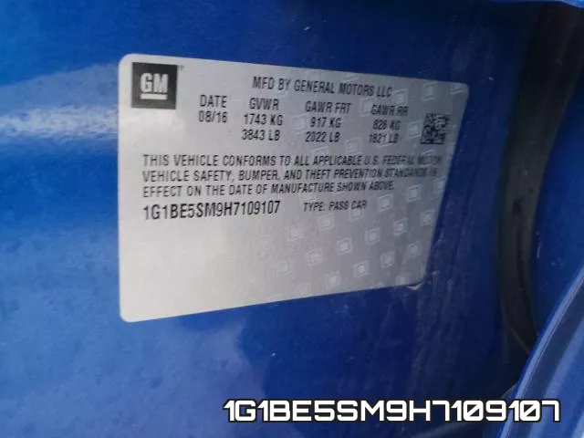 1G1BE5SM9H7109107 фото 2