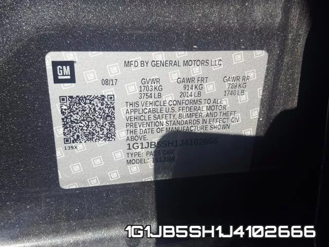 1G1JB5SH1J4102666 фото 2