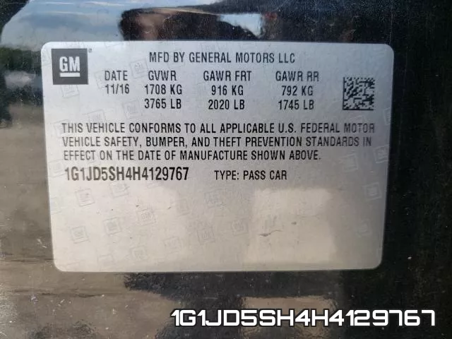 1G1JD5SH4H4129767 фото 2