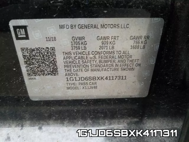 1G1JD6SBXK4117311 фото 2