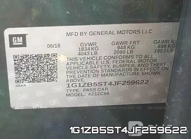 1G1ZB5ST4JF259622 фото 9