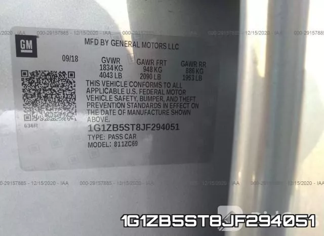 1G1ZB5ST8JF294051 фото 9