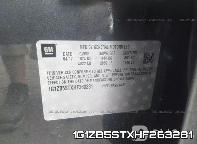1G1ZB5STXHF263281 фото 9
