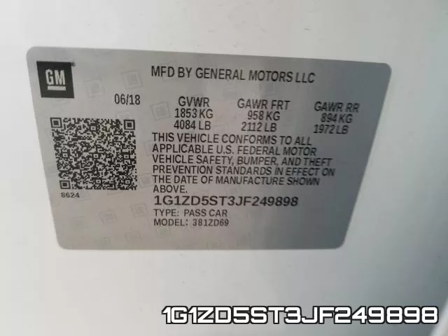 1G1ZD5ST3JF249898 фото 2