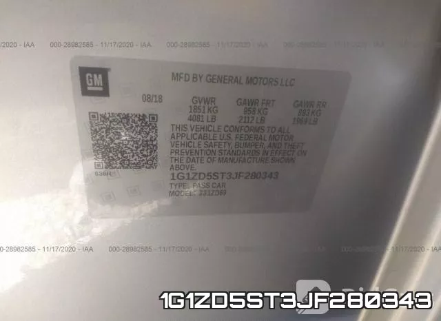 1G1ZD5ST3JF280343 фото 9