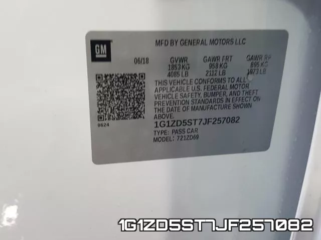 1G1ZD5ST7JF257082 фото 2