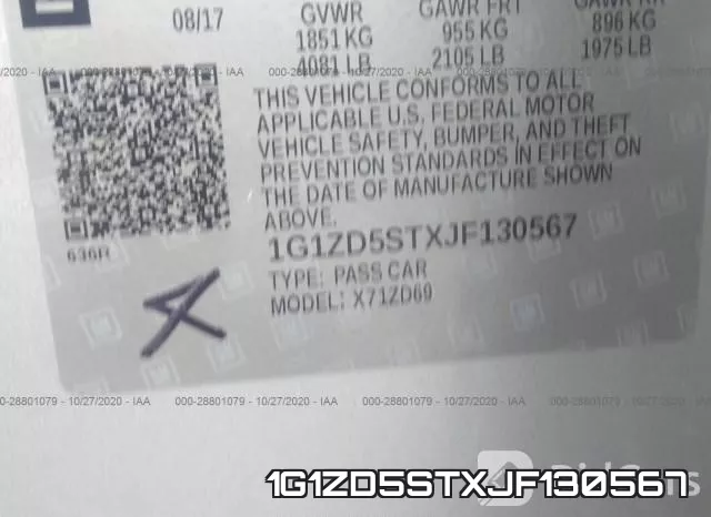 1G1ZD5STXJF130567 фото 10