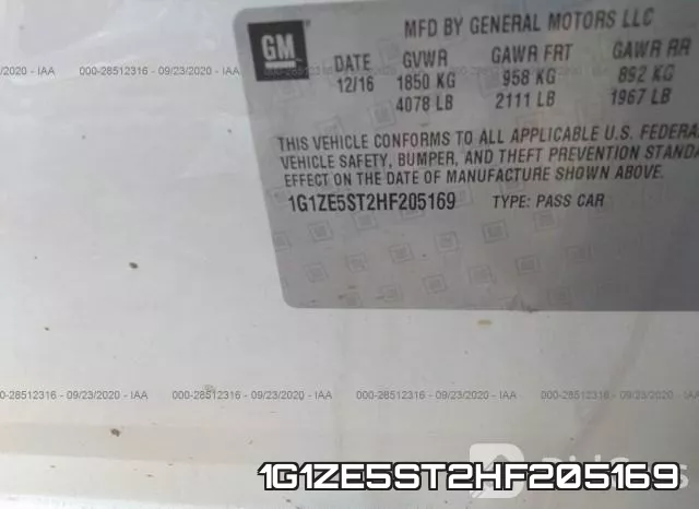 1G1ZE5ST2HF205169 фото 10