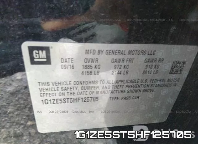 1G1ZE5ST5HF125705 фото 9