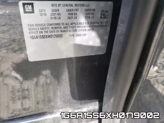 1G6A15S6XH0179002 фото 2
