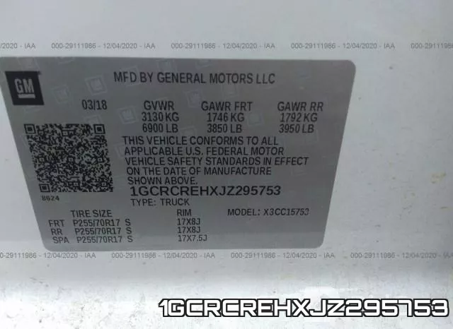 1GCRCREHXJZ295753 фото 9