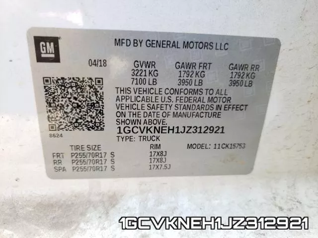 1GCVKNEH1JZ312921 фото 2