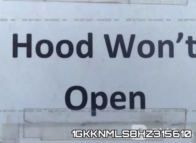 1GKKNMLS8HZ315610 фото 2