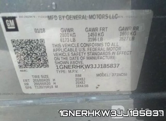 1GNERHKW3JJ185837 фото 9