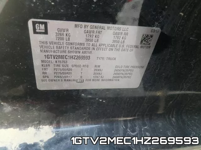 1GTV2MEC1HZ269593 фото 2