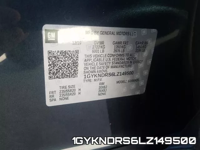 1GYKNDRS6LZ149500 фото 2