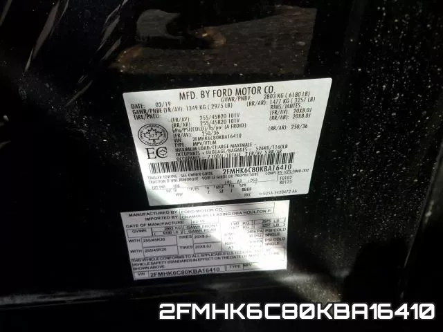 2FMHK6C80KBA16410 фото 2