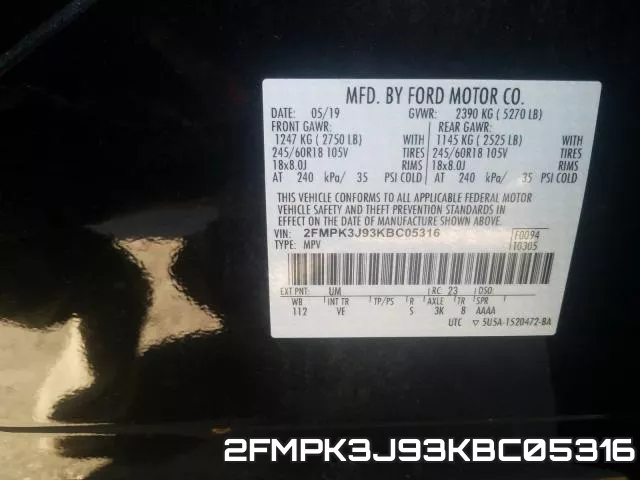 2FMPK3J93KBC05316 фото 2