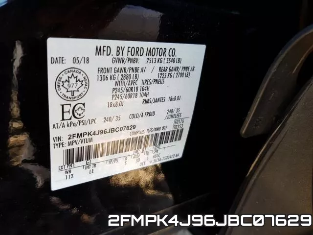 2FMPK4J96JBC07629 фото 2