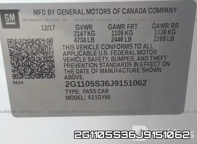 2G1105S36J9151062 фото 10