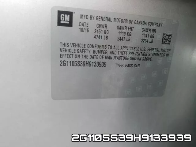 2G1105S39H9133939 фото 2