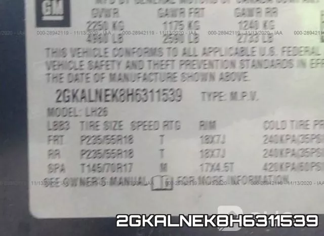 2GKALNEK8H6311539 фото 10