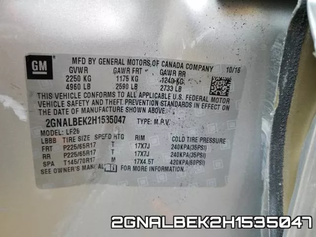 2GNALBEK2H1535047 фото 2