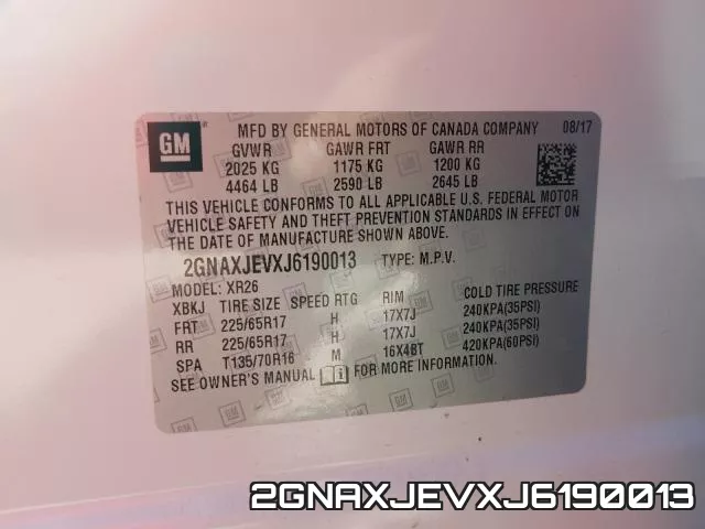 2GNAXJEVXJ6190013 фото 2