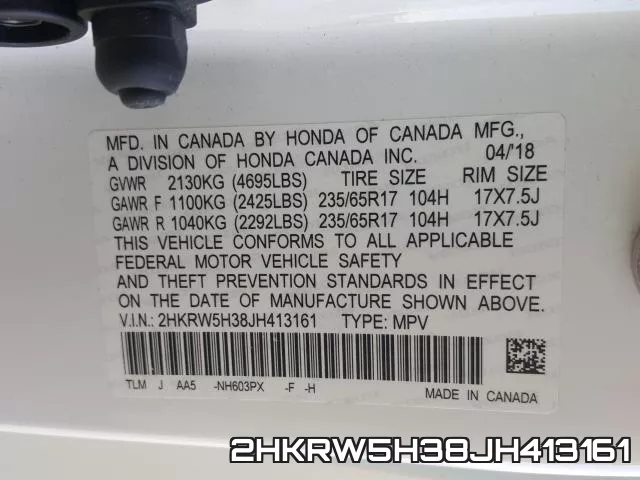 2HKRW5H38JH413161 фото 2