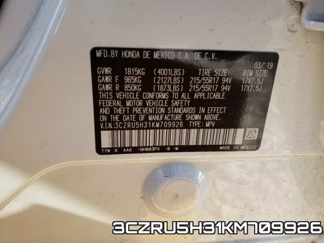 3CZRU5H31KM709926 фото 2